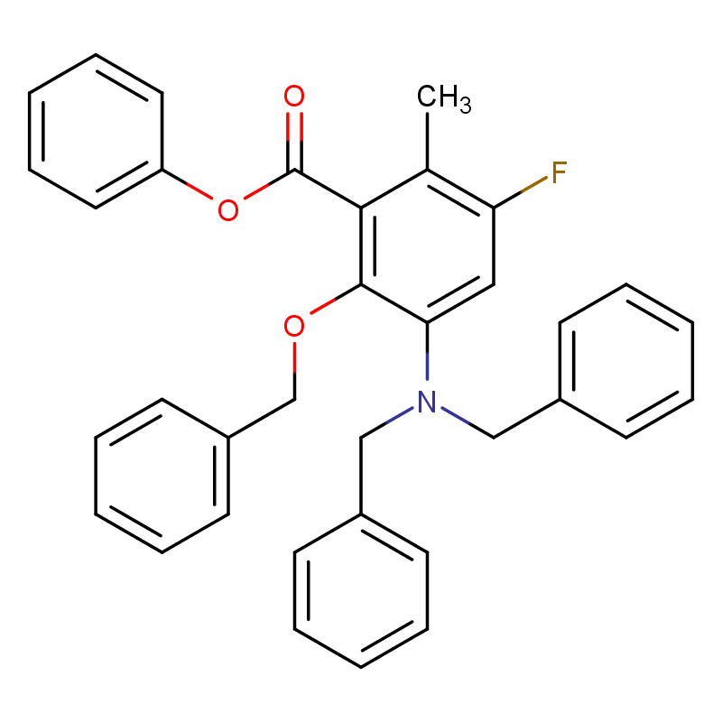 2-(苄氧基)-3-(苄基氨基)-5-氟-6-甲基苯甲酸